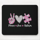 Buscar paz y amor alfombrillas de raton Corazón