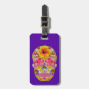 Buscar calaveras etiquetas para maletas Flores