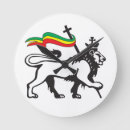 Buscar rasta relojes de pared Negro