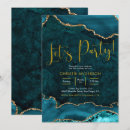 Buscar verde azulado invitaciones Moderno