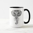 Buscar cabeza del elefante tazas Mandala