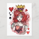Buscar reina de corazones postales Alice en wonderland