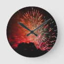 Buscar fuegos artificiales relojes de pared Cuarto de julio