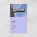 Buscar cóctel tarjetas de visita Licor