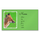 Buscar fauna tarjetas de visita Zorro rojo