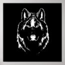 Buscar lobo blanco negro posters Gris