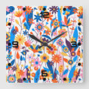 Buscar estampados flores de relojes de pared Botánico