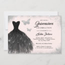 Buscar quinceanera negro del vestido invitaciones Para todos