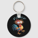 Buscar humor retro llaveros Gallina divertida