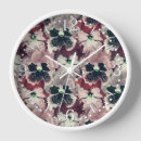 Buscar burdeos relojes de pared Flores