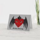 Buscar corazón con alas tarjetas Gótico