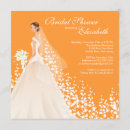 Buscar blanco anaranjado invitaciones Ducha nupcial