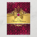 Buscar damasco dorado invitaciones Tiara