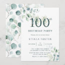 Buscar 100th birthday invitaciones Acuarela
