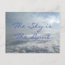 Buscar el cielo es el límite postales Nubes