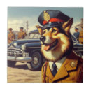 Buscar policía azulejos Perro