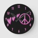 Buscar paz relojes de pared Rosa