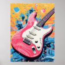 Buscar guitarra colorida posters Vintage