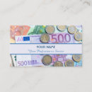 Buscar billetes banco de tarjetas de visita Dinero