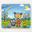 Buscar búho del dibujo animado alfombrillas de raton Niños