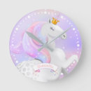 Buscar unicornio rosado relojes de pared Chica