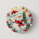 Buscar snowman chapas Muñeco de nieve sonriente