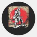 Buscar japonés retro pegatinas Samurai