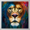 Buscar león colorido posters Jungla