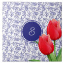 Buscar tulipanes rojos azulejos Elegante