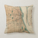 Buscar vintage chicago cojines Mapa de chicago