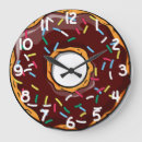 Buscar doughnut relojes de pared Rosa