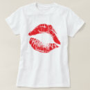 Buscar labios rojos grandes camisetas Maquillaje