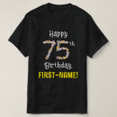 Buscar número 75 camisetas Cumpleaños