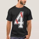 Buscar número cuatro camisetas Cumpleaños