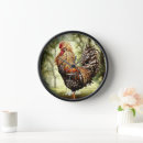 Buscar gallina relojes de pared Rústico