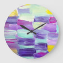 Buscar pintura abstracta relojes de pared Amarillo