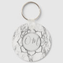 Buscar flores de plata llaveros Elegante