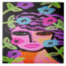 Buscar retrato abstracto azulejos Mujer
