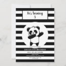 Buscar panda invitaciones Negro