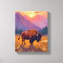 Buscar bisontes lienzos Naturaleza