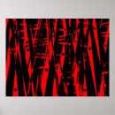 Buscar pájaro geométrico posters Rojo