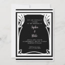 Buscar art déco invitaciones Negro