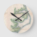 Buscar mapa del vintage relojes de pared General y unisex