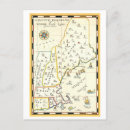 Buscar mapa de nueva inglaterra postales Vintage