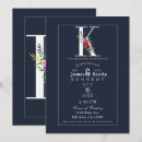Buscar iniciales invitaciones Azul marino