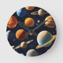 Buscar espacio exterior relojes de pared Azul