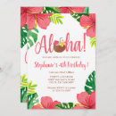 Buscar hawaiano invitaciones de cumpleaños Hawaiana