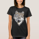 Buscar cara del lobo camisetas Para ella