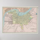 Buscar vintage kentucky arte Mapa de louisville