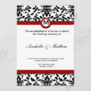 Buscar damasco blanco y negro invitaciones Romántico